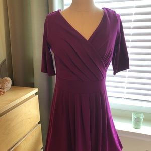 Purple swing dress lands end size 10/12